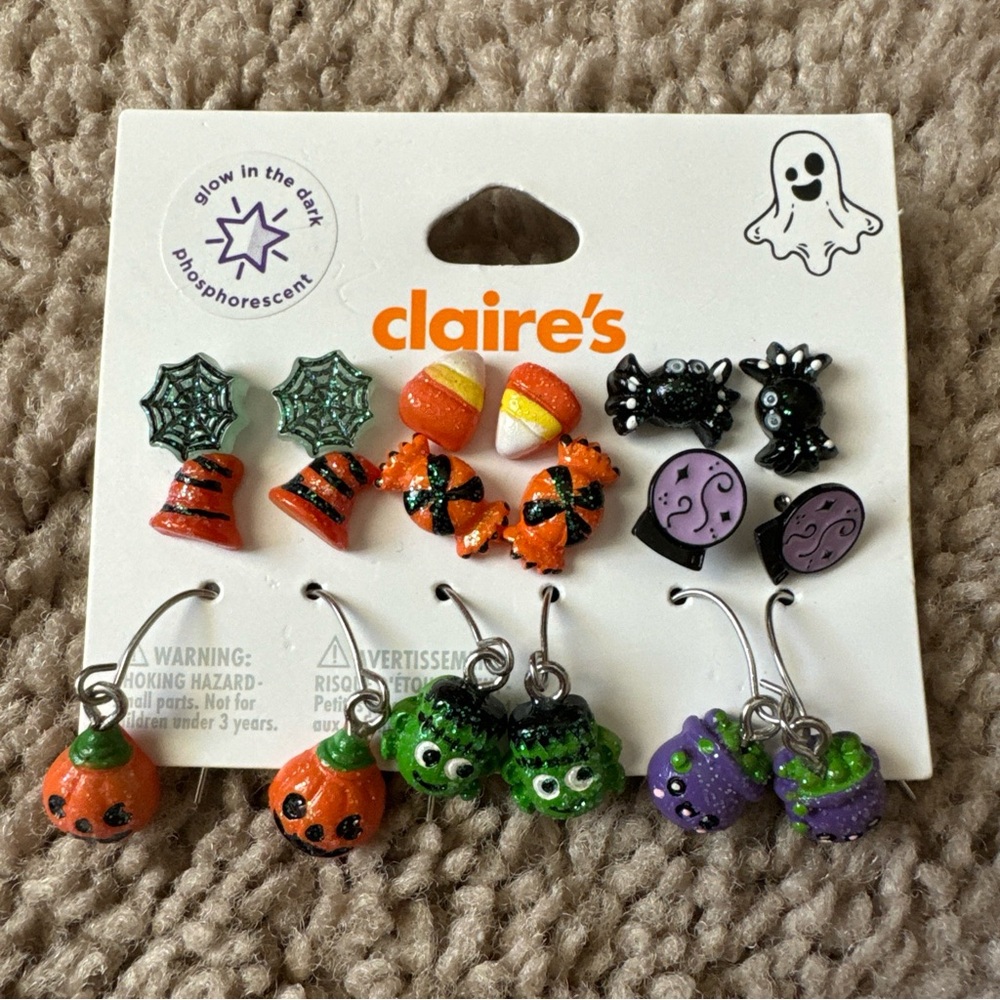 Claire's Colorful Halloween Earring Set